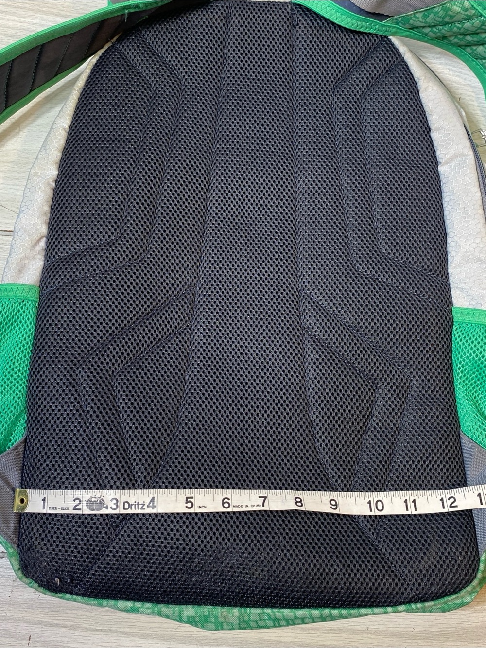 Adidas LoadSpring Gray & Green Geometric Pattern Backpack Rucksack Mesh Pockets - Picture 9 of 11